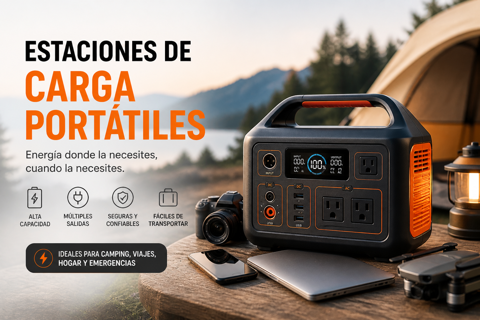 estaciones de carga portatil recargables