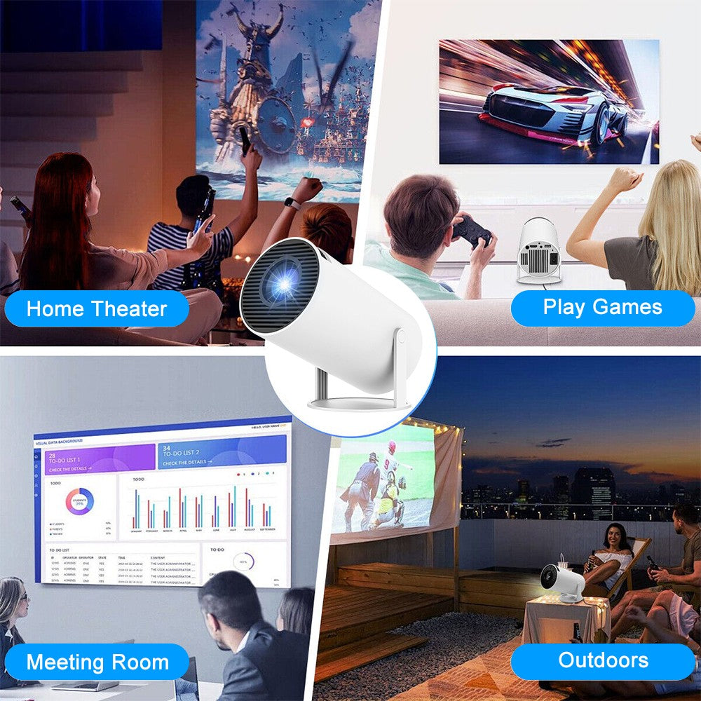 WiFi Mini 4K Smart Projector Bluetooth Home Video Projector Android