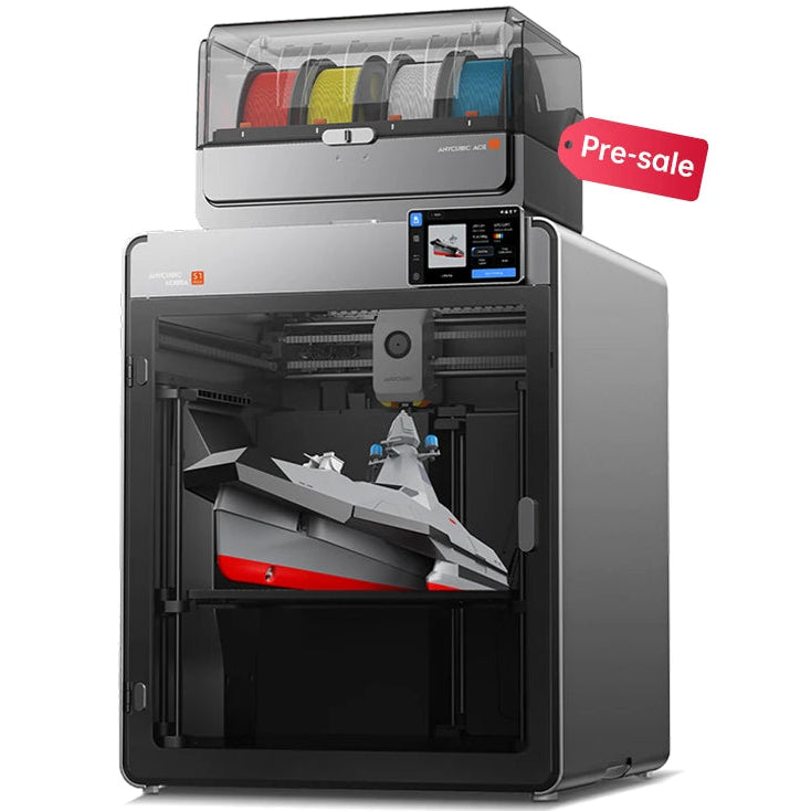 Anycubic Kobra S1 Max Combo Multicolor 3D Printer Max 600mm/s Fast Speed with 350℃ Hotend Hardened Steel Nozzle, 350×350×350mm