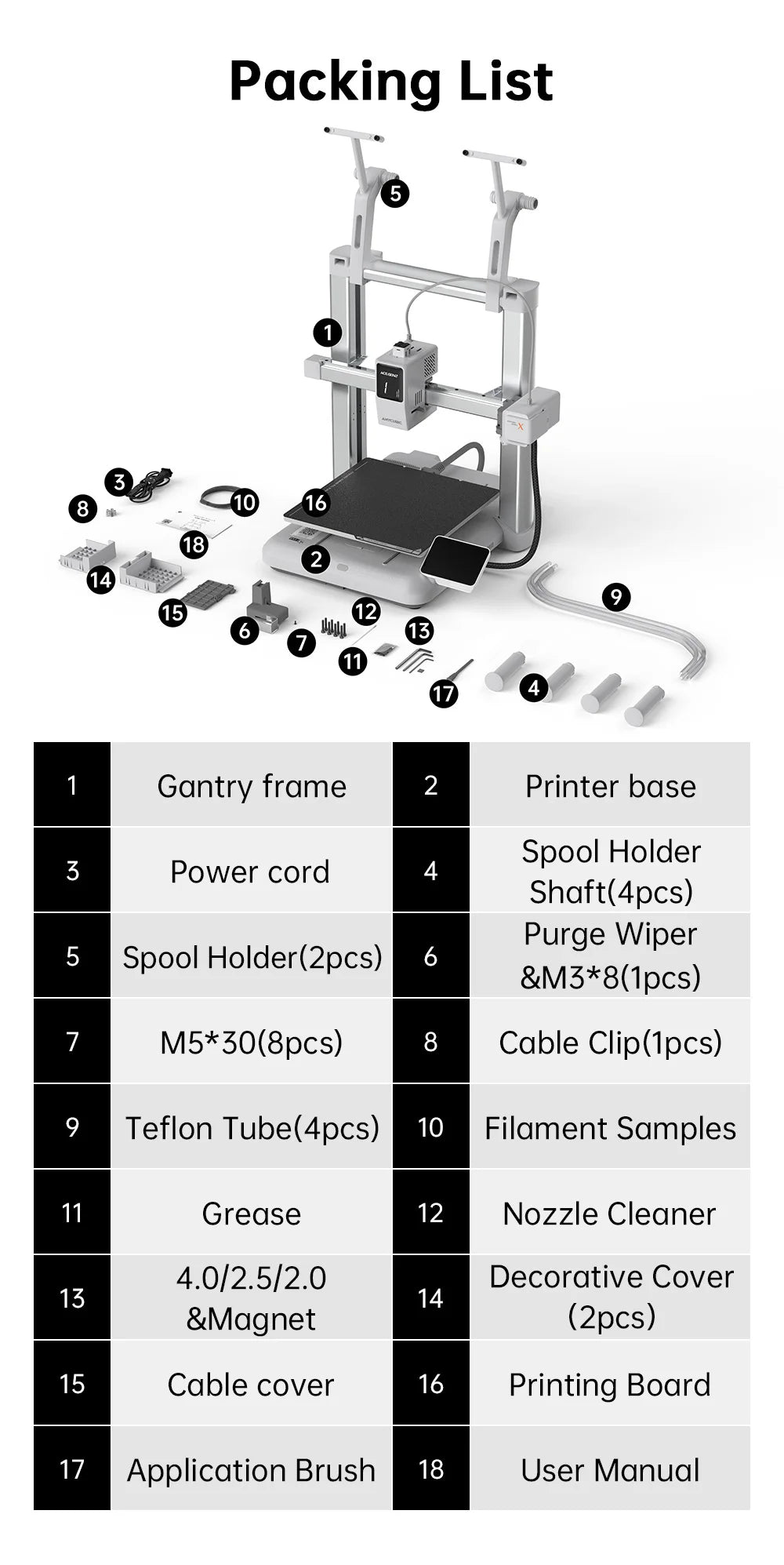 ANYCUBIC Kobra X 3D Printer 2X Speed & Filament Saving Auto Leveling Max 600mm/s Print Speed Soft & Hard Multi-color 3D Printer