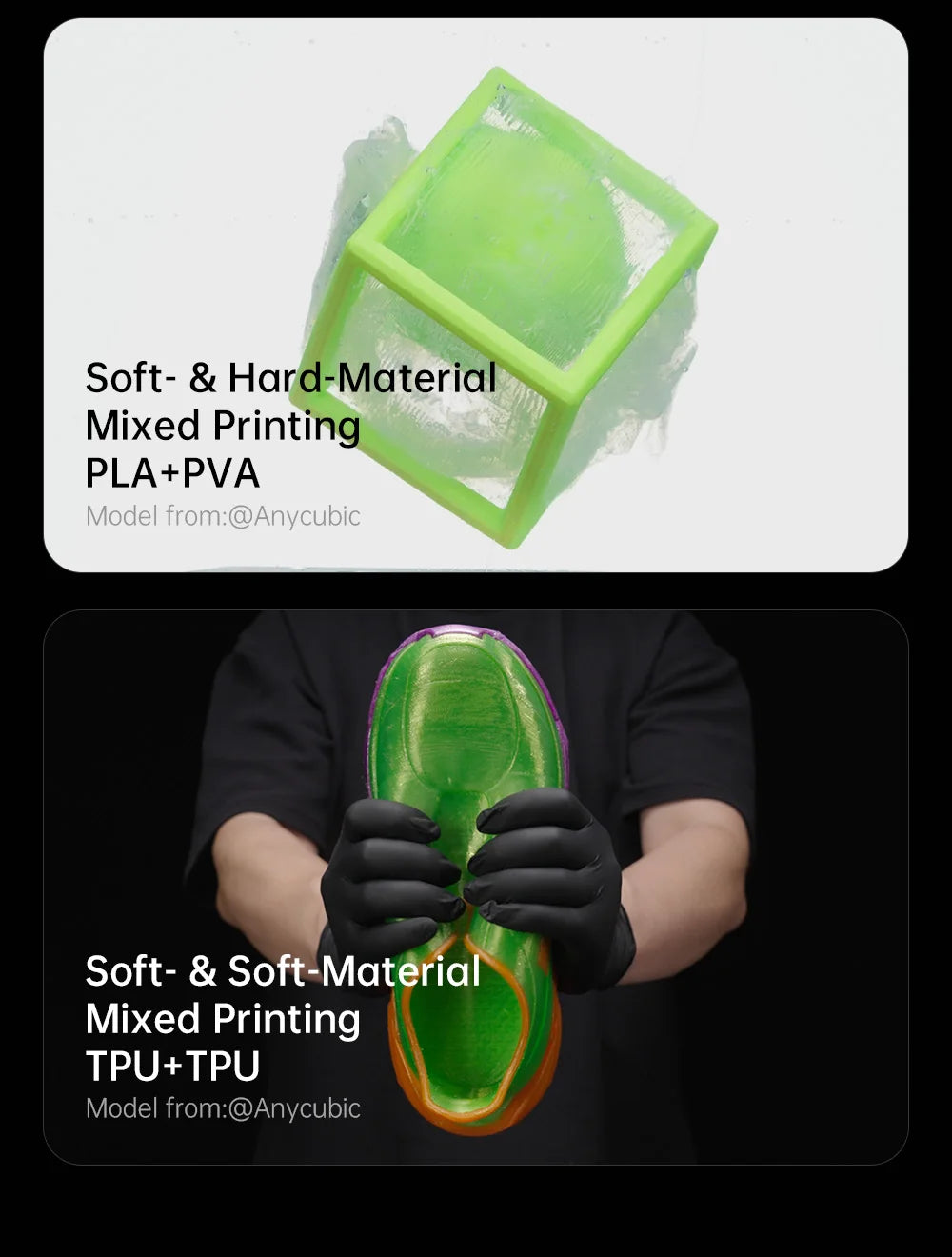 ANYCUBIC Kobra X 3D Printer 2X Speed & Filament Saving Auto Leveling Max 600mm/s Print Speed Soft & Hard Multi-color 3D Printer
