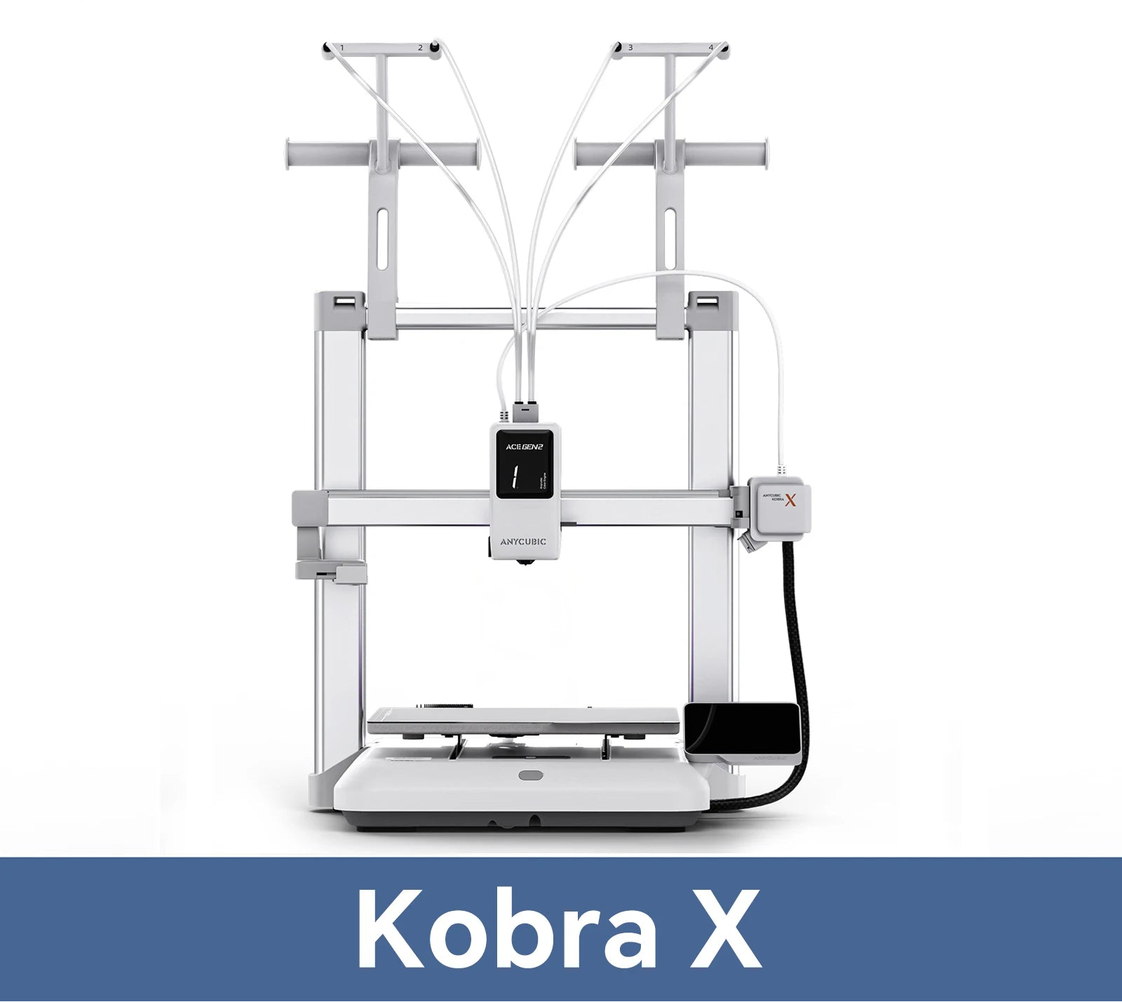 ANYCUBIC Kobra X 3D Printer 2X Speed & Filament Saving Auto Leveling Max 600mm/s Print Speed Soft & Hard Multi-color 3D Printer
