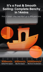ANYCUBIC Kobra X 3D Printer 2X Speed & Filament Saving Auto Leveling Max 600mm/s Print Speed Soft & Hard Multi-color 3D Printer