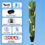 3D Printing Pen Drawing With LCD Screen Compatible Pen PLA Filament Toys Safe Paiting for Children DIY Birthday Gift Kids