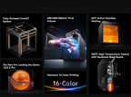 Anycubic Kobra S1 Max Combo Multicolor 3D Printer Max 600mm/s Fast Speed with 350℃ Hotend Hardened Steel Nozzle, 350×350×350mm