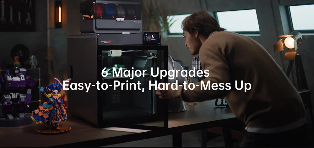 Anycubic Kobra S1 Max Combo Multicolor 3D Printer Max 600mm/s Fast Speed with 350℃ Hotend Hardened Steel Nozzle, 350×350×350mm