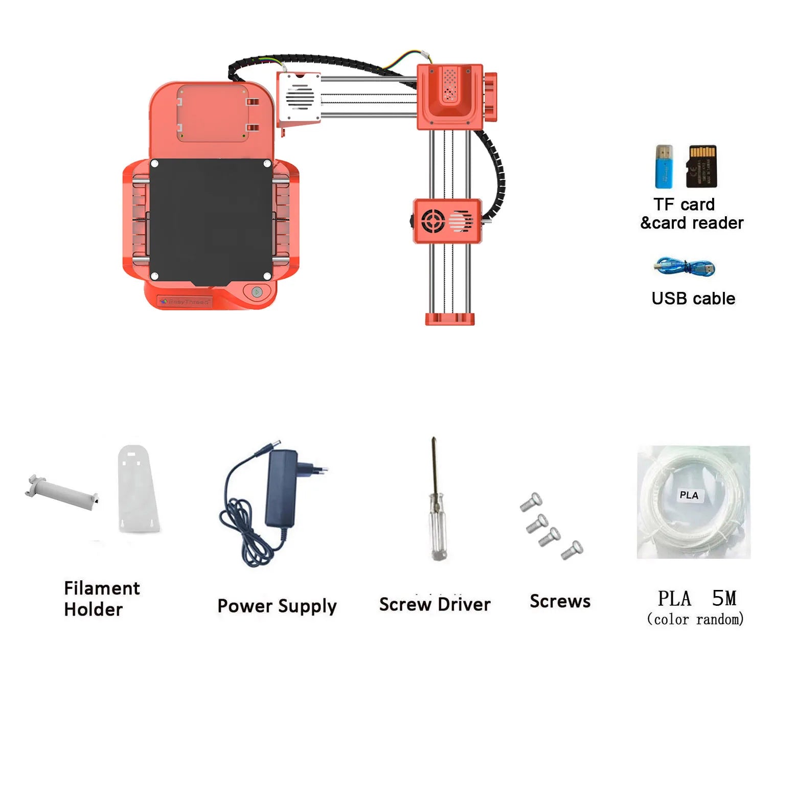 K9 EasyThreed K7 Mini 3D Printer Quick Install One-click Printing Silent Mainboard Impresora 3d Printer Kit for DIY Kids Gift