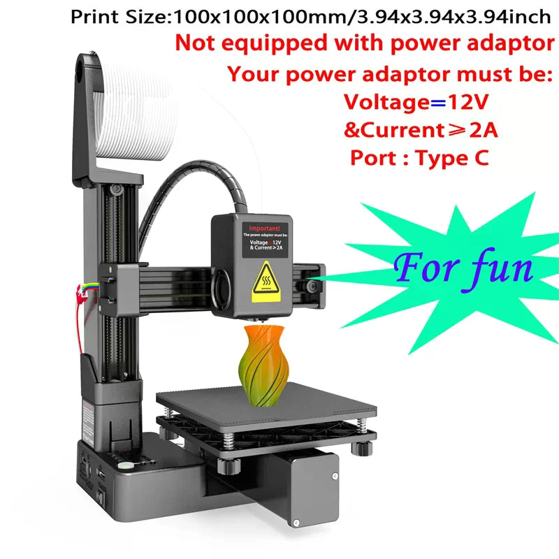 3D Printer High Layer Resolutions Frequency Division Multiplexing ABS All Metal Nozzle Small 3D Printer For Model Making EU