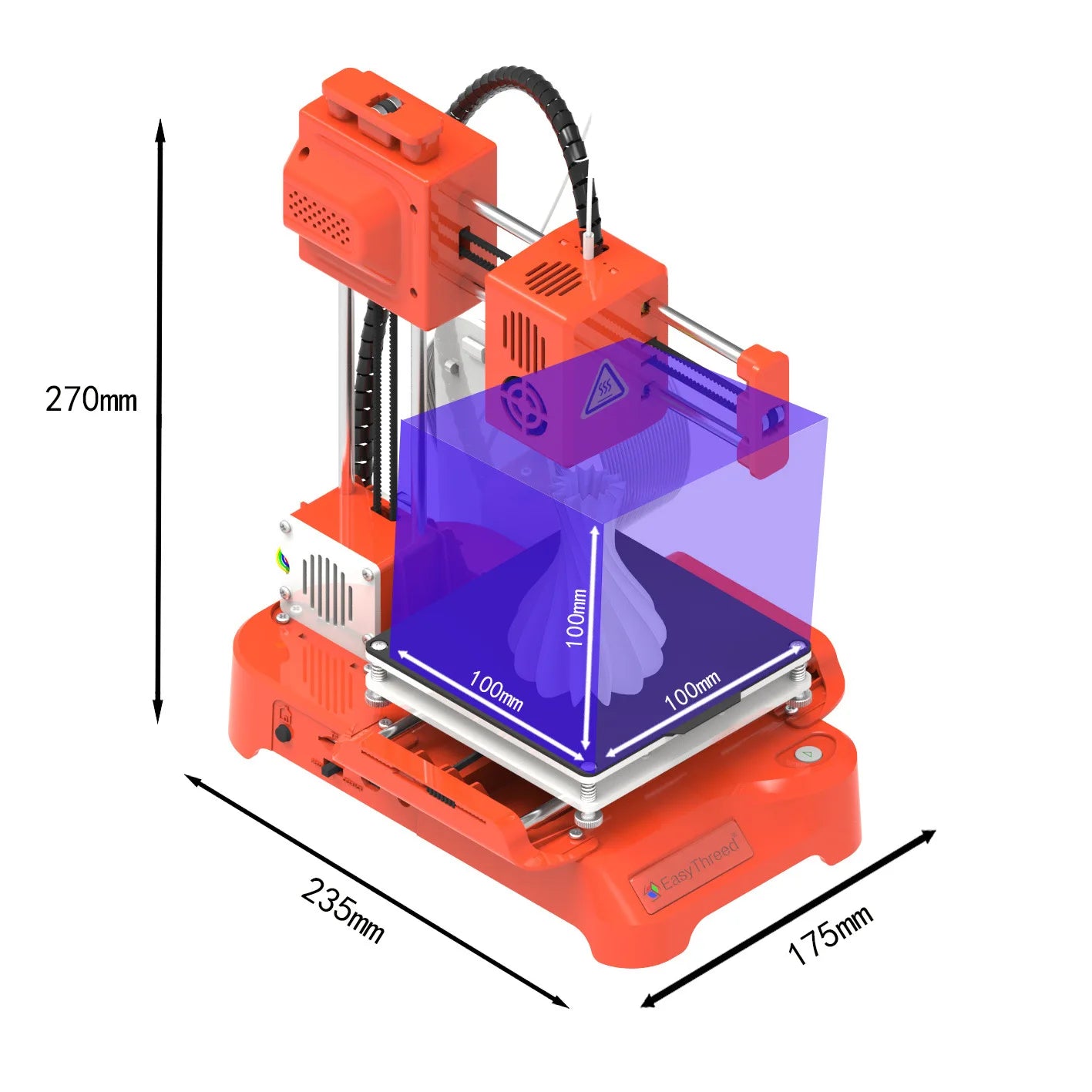 Easythreed K7 Portable Mini Desktop 3D Printer Household DIY Model Making 3D Printing Machine Entry Printer for Beginners & Kids