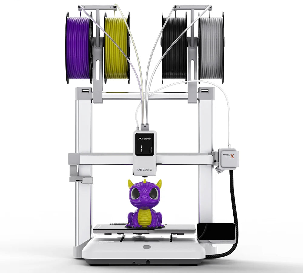 ANYCUBIC Kobra X 3D Printer 2X Speed & Filament Saving Auto Leveling Max 600mm/s Print Speed Soft & Hard Multi-color 3D Printer