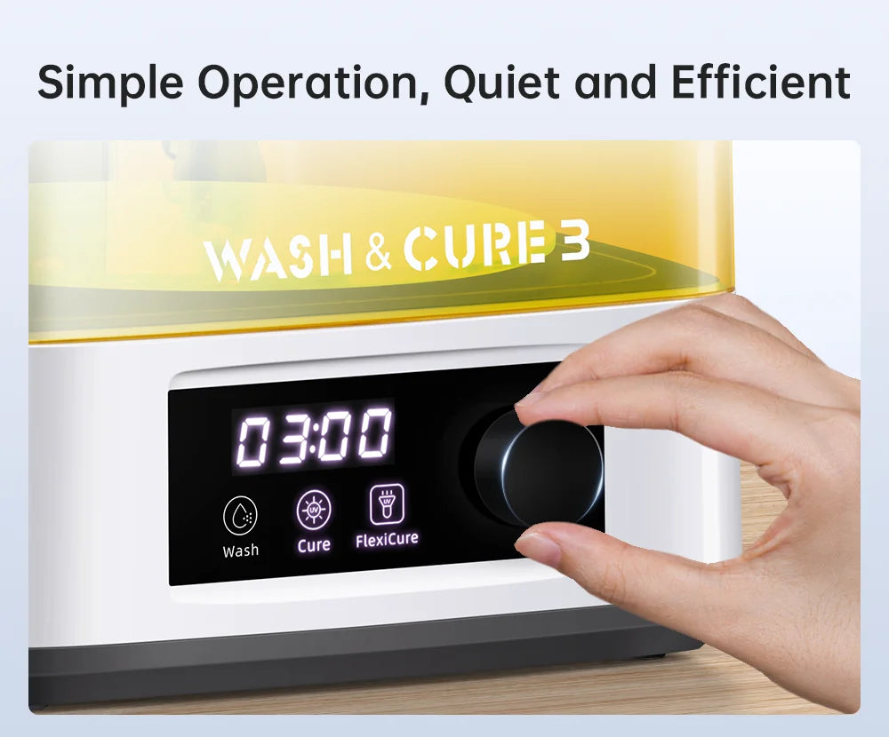 ANYCUBIC Wash & Cure 3 For Photon Mono 4 LCD SLA 3D Printer Models UV Rotary Curing Resin Cleaning Machine 2 in 1