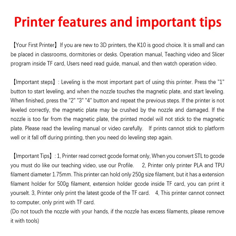 3D Printer High Layer Resolutions Frequency Division Multiplexing ABS All Metal Nozzle Small 3D Printer For Model Making EU