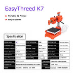 Easythreed K7 Portable Mini Desktop 3D Printer Household DIY Model Making 3D Printing Machine Entry Printer for Beginners & Kids