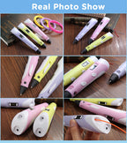 3D Printing Pen Drawing With LCD Screen Compatible Pen PLA Filament Toys Safe Paiting for Children DIY Birthday Gift Kids