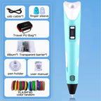 3D Printing Pen Drawing With LCD Screen Compatible Pen PLA Filament Toys Safe Paiting for Children DIY Birthday Gift Kids