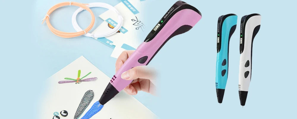 3D Printing Pen Drawing With LCD Screen Compatible Pen PLA Filament Toys Safe Paiting for Children DIY Birthday Gift Kids
