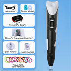 3D Printing Pen Drawing With LCD Screen Compatible Pen PLA Filament Toys Safe Paiting for Children DIY Birthday Gift Kids