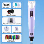 3D Printing Pen Drawing With LCD Screen Compatible Pen PLA Filament Toys Safe Paiting for Children DIY Birthday Gift Kids