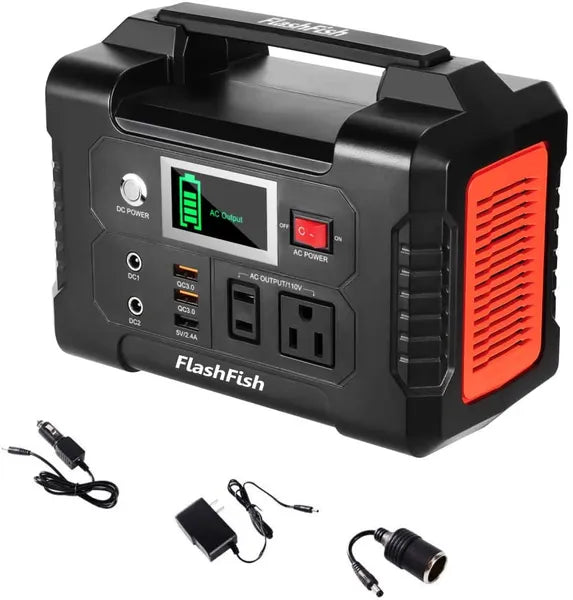 200W Portable Power Station, FlashFish 40800mAh Solar Generator