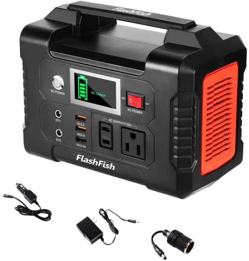 200W Portable Power Station, FlashFish 40800mAh Solar Generator