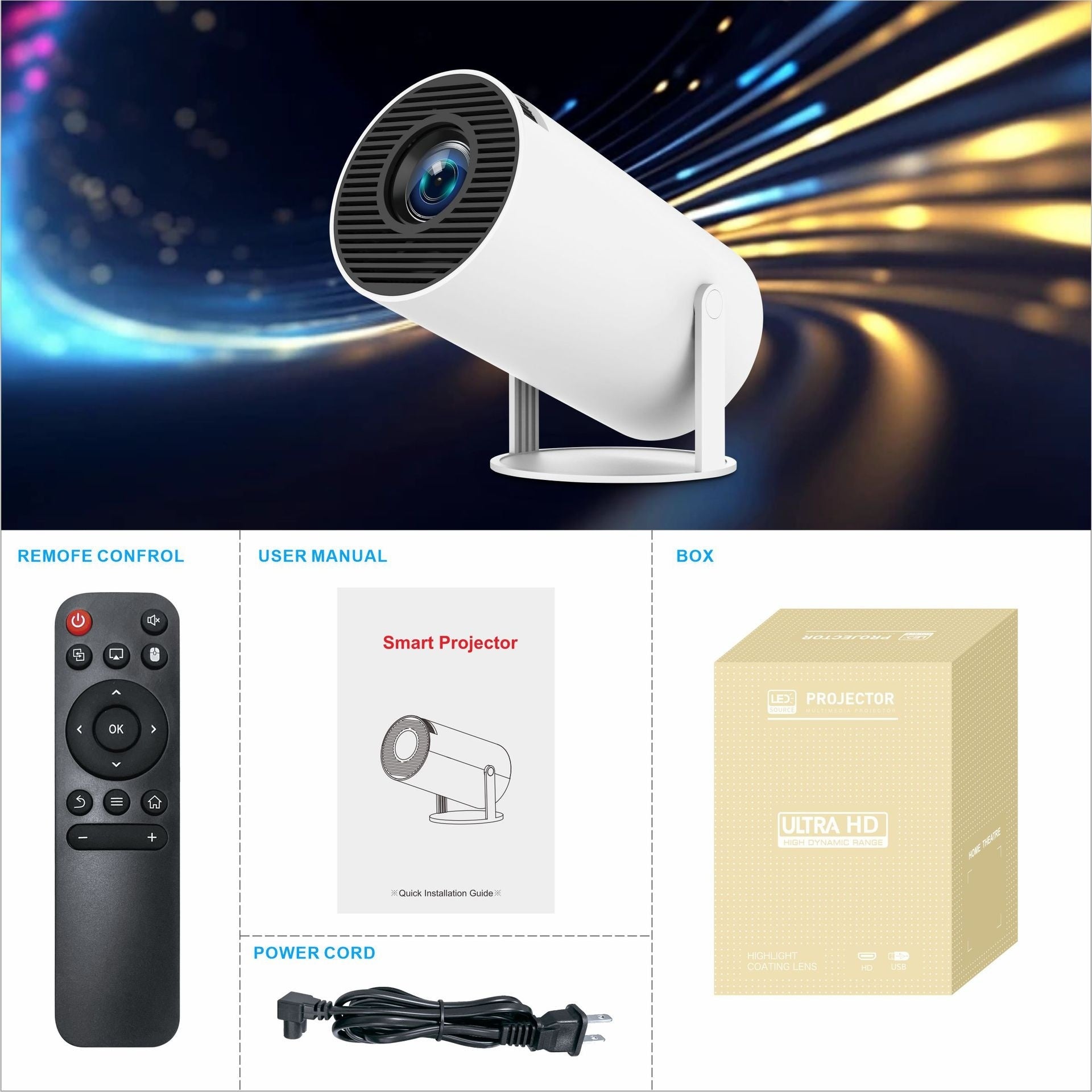 HY300 proyector de video inteligente